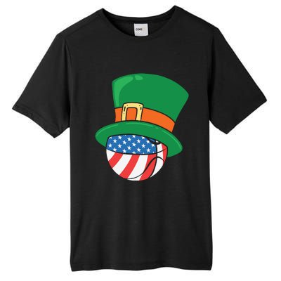 USA Flag Baseball Leprechaun Patrick Tall Fusion ChromaSoft Performance T-Shirt