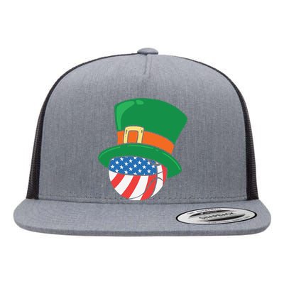 USA Flag Baseball Leprechaun Patrick Flat Bill Trucker Hat