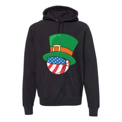 USA Flag Baseball Leprechaun Patrick Premium Hoodie