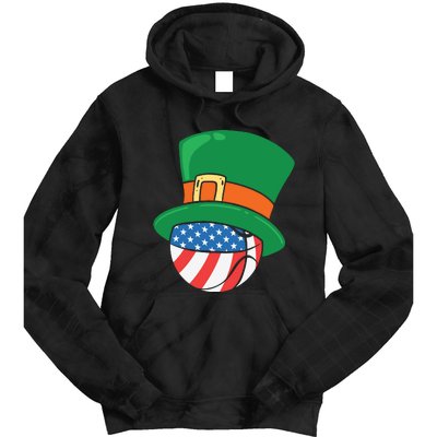 USA Flag Baseball Leprechaun Patrick Tie Dye Hoodie