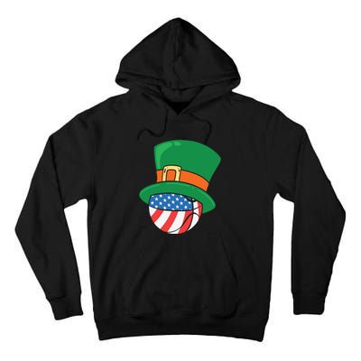 USA Flag Baseball Leprechaun Patrick Tall Hoodie