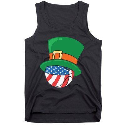 USA Flag Baseball Leprechaun Patrick Tank Top