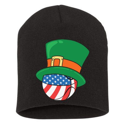 USA Flag Baseball Leprechaun Patrick Short Acrylic Beanie