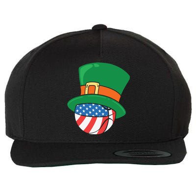 USA Flag Baseball Leprechaun Patrick Wool Snapback Cap