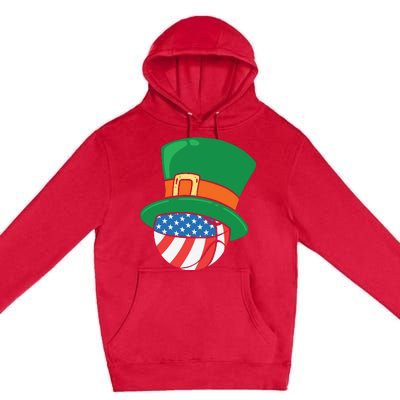 USA Flag Baseball Leprechaun Patrick Premium Pullover Hoodie