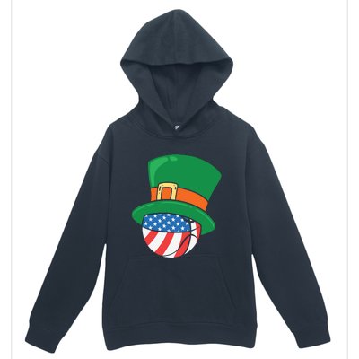 USA Flag Baseball Leprechaun Patrick Urban Pullover Hoodie