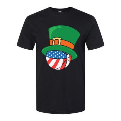 USA Flag Baseball Leprechaun Patrick Softstyle® CVC T-Shirt