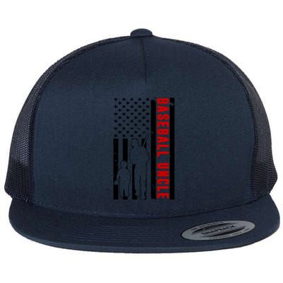 USA Flag Baseball Uncle Baseball Lover Baseball Uncle Gift Flat Bill Trucker Hat