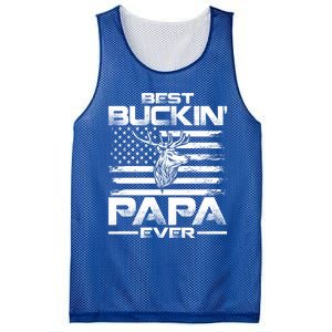 Usa Flag Best Buckin Papa Ever Deer Hunting Gift Mesh Reversible Basketball Jersey Tank