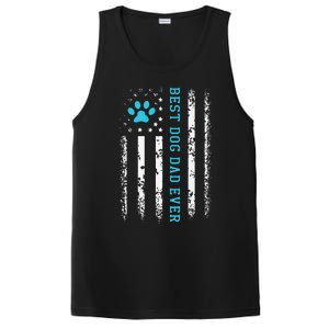 Usa Flag Best Dog Dad Ever American Puppy Lover Paw PosiCharge Competitor Tank