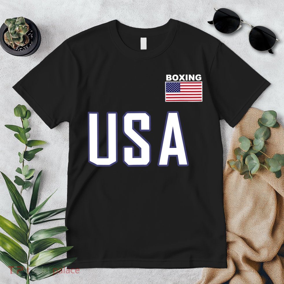 USA Flag Boxing Cool Boxer Training Equipment Premium T-Shirt