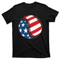 USA Flag Baseball Ball Sport Lover Gifts Idea Unisex T-Shirt