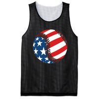 USA Flag Baseball Ball Sport Lover Gifts Idea Unisex Mesh Reversible Basketball Jersey Tank