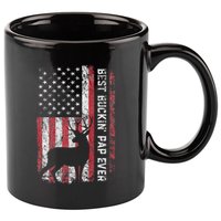 Usa Flag Best Buckin Pap Ever Deer Hunting FatherS Day 11oz C Handle Ceramic Mug
