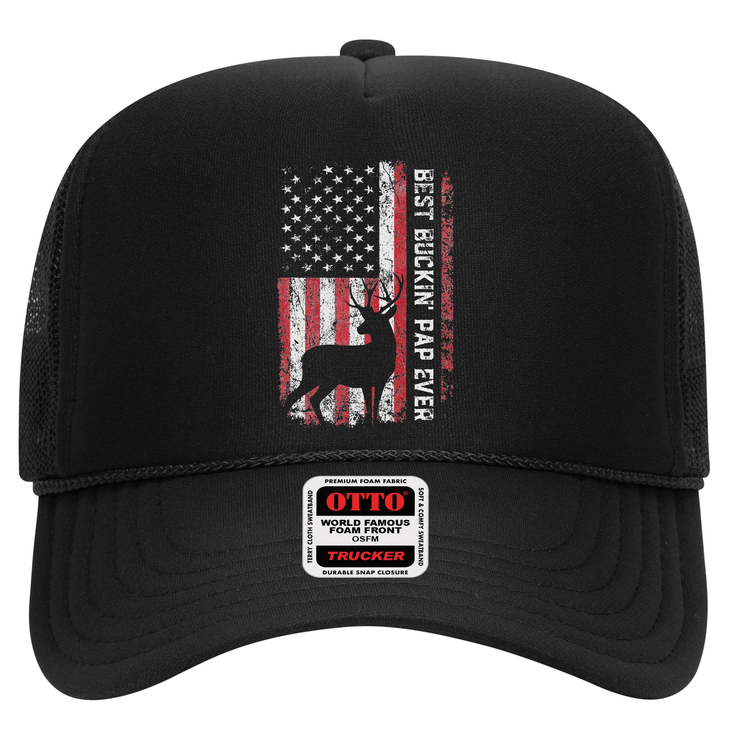 Usa Flag Best Buckin Pap Ever Deer Hunting FatherS Day Hat