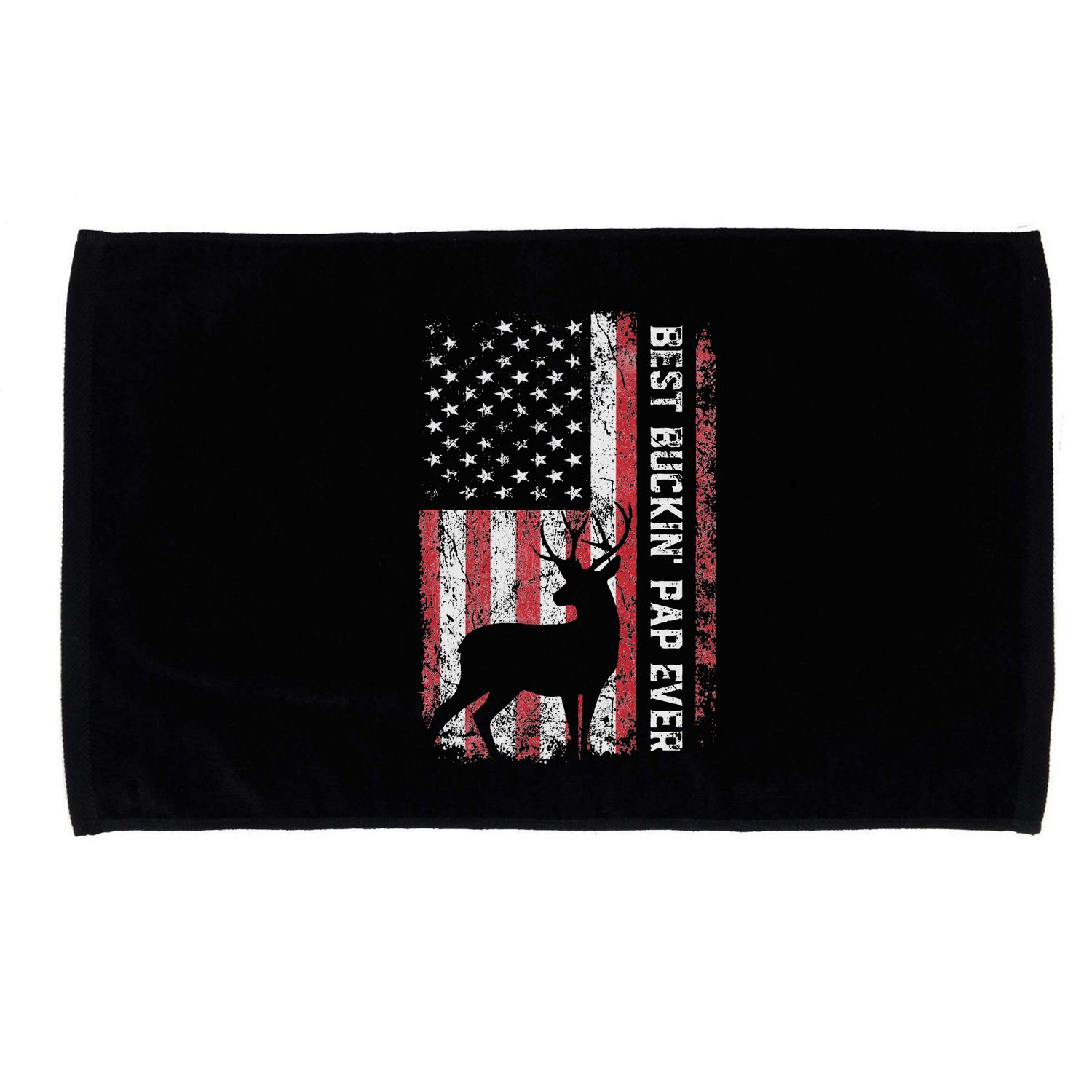Usa Flag Best Buckin Pap Ever Deer Hunting FatherS Day Microfiber Hand Towel
