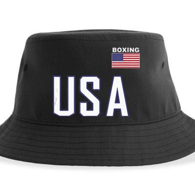 USA Flag Boxing Cool Boxer Training Equipment Men Women Sustainable Bucket Hat