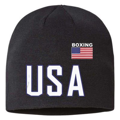 USA Flag Boxing Cool Boxer Training Equipment Men Women Sustainable Beanie