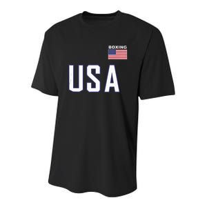 USA Flag Boxing Cool Boxer Training Equipment Men Women Youth Performance Sprint T-Shirt