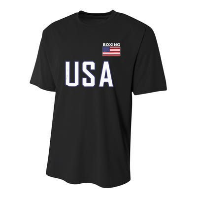 USA Flag Boxing Cool Boxer Training Equipment Men Women Youth Performance Sprint T-Shirt