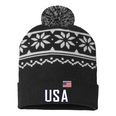 USA Flag Boxing Cool Boxer Training Equipment Men Women USA-Made Snowflake Beanie