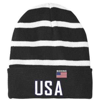 USA Flag Boxing Cool Boxer Training Equipment Men Women Striped Beanie with Solid Band