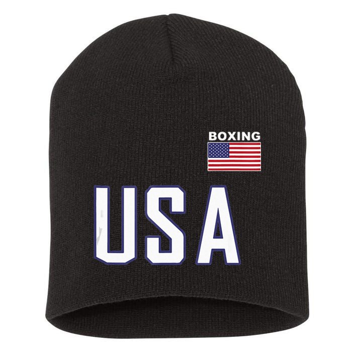 USA Flag Boxing Cool Boxer Training Equipment Men Women Short Acrylic Beanie