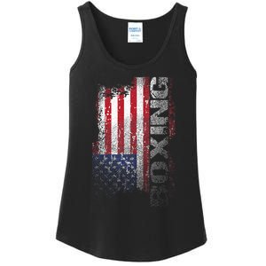 USA Flag Boxing  Boxer Gift Ladies Essential Tank