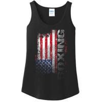 USA Flag Boxing  Boxer Gift Ladies Essential Tank