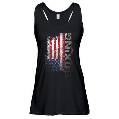 USA Flag Boxing  Boxer Gift Ladies Essential Flowy Tank