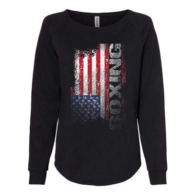 USA Flag Boxing  Boxer Gift Womens California Wash Sweatshirt