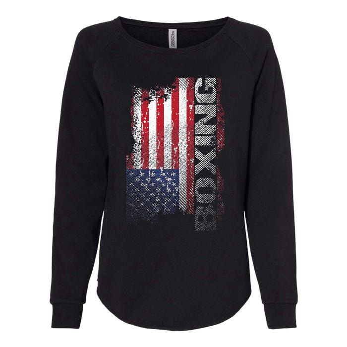 USA Flag Boxing  Boxer Gift Womens California Wash Sweatshirt