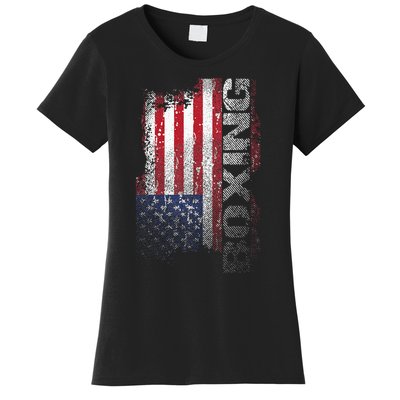 USA Flag Boxing  Boxer Gift Women's T-Shirt