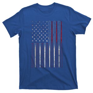 Us Flag Billiard Stick 4th Of July Patriotic Pool Player Gift T-Shirt