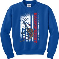 Us Flag Bagpiperist Gift Kids Sweatshirt