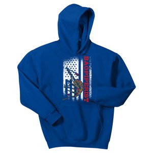 Us Flag Bagpiperist Gift Kids Hoodie