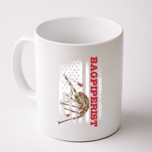 Us Flag Bagpiperist Gift Coffee Mug