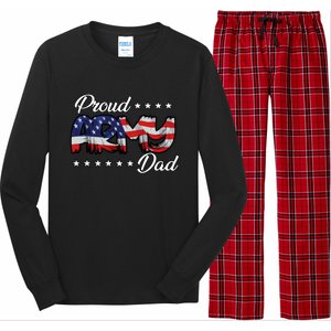 Us Flag Bold Proud Army Dad Gift Long Sleeve Pajama Set