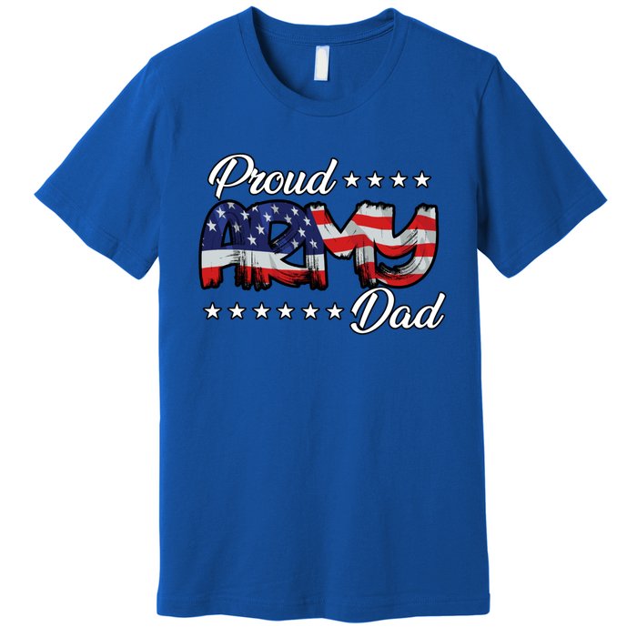 Us Flag Bold Proud Army Dad Gift Premium T-Shirt