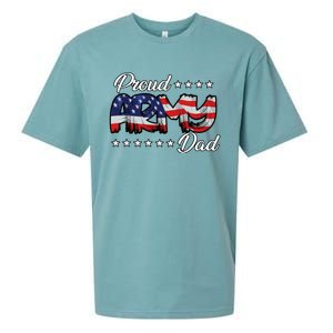 Us Flag Bold Proud Army Dad Gift Sueded Cloud Jersey T-Shirt