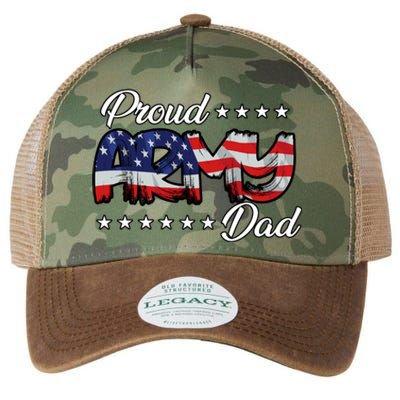 Us Flag Bold Proud Army Dad Cool Gift Legacy Tie Dye Trucker Hat