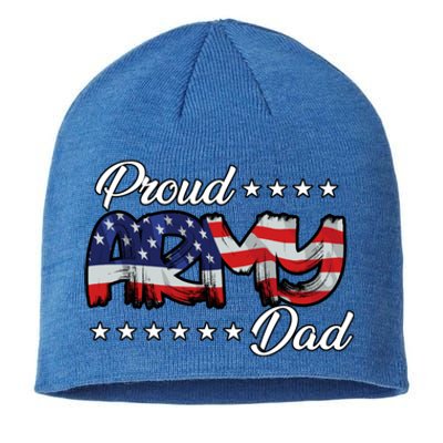 Us Flag Bold Proud Army Dad Cool Gift Sustainable Beanie