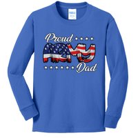 Us Flag Bold Proud Army Dad Cool Gift Kids Long Sleeve Shirt