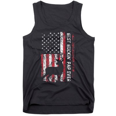 USA Flag Best Buckin Pap Ever Deer Hunting Fathers Day Tank Top