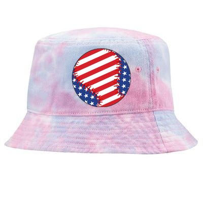 Usa Flag Baseball Funny Baseball Lover Gift Tie-Dyed Bucket Hat