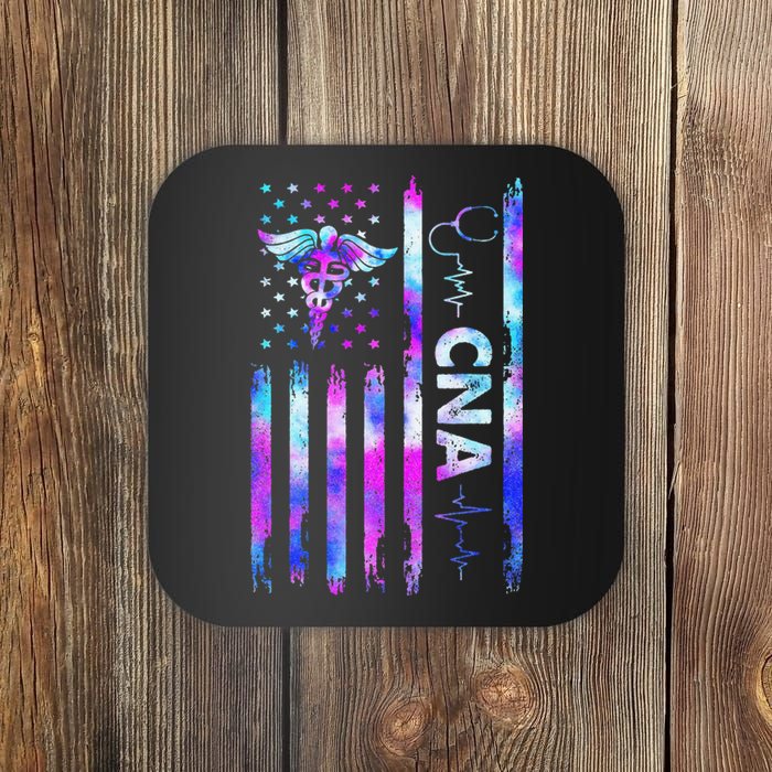 US Flag CNA Cute Certified Nursing Assistant Coaster