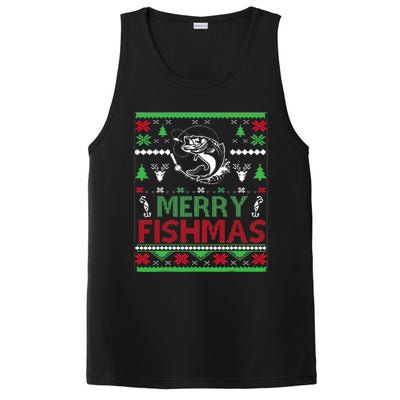 Ugly Fishing Christmas Bass Fish Apparel Merry Fishmas. PosiCharge Competitor Tank