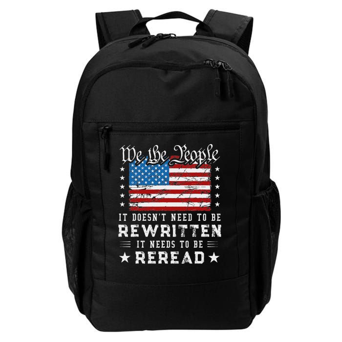 Us Flag Constitution Of The Usa Needs To Be Reread Backpack