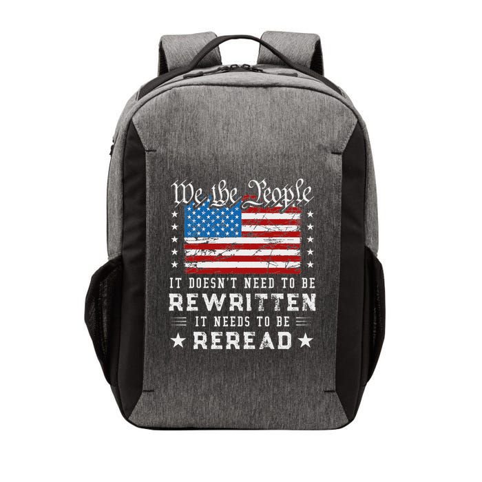 Us Flag Constitution Of The Usa Needs To Be Reread Vector Backpack