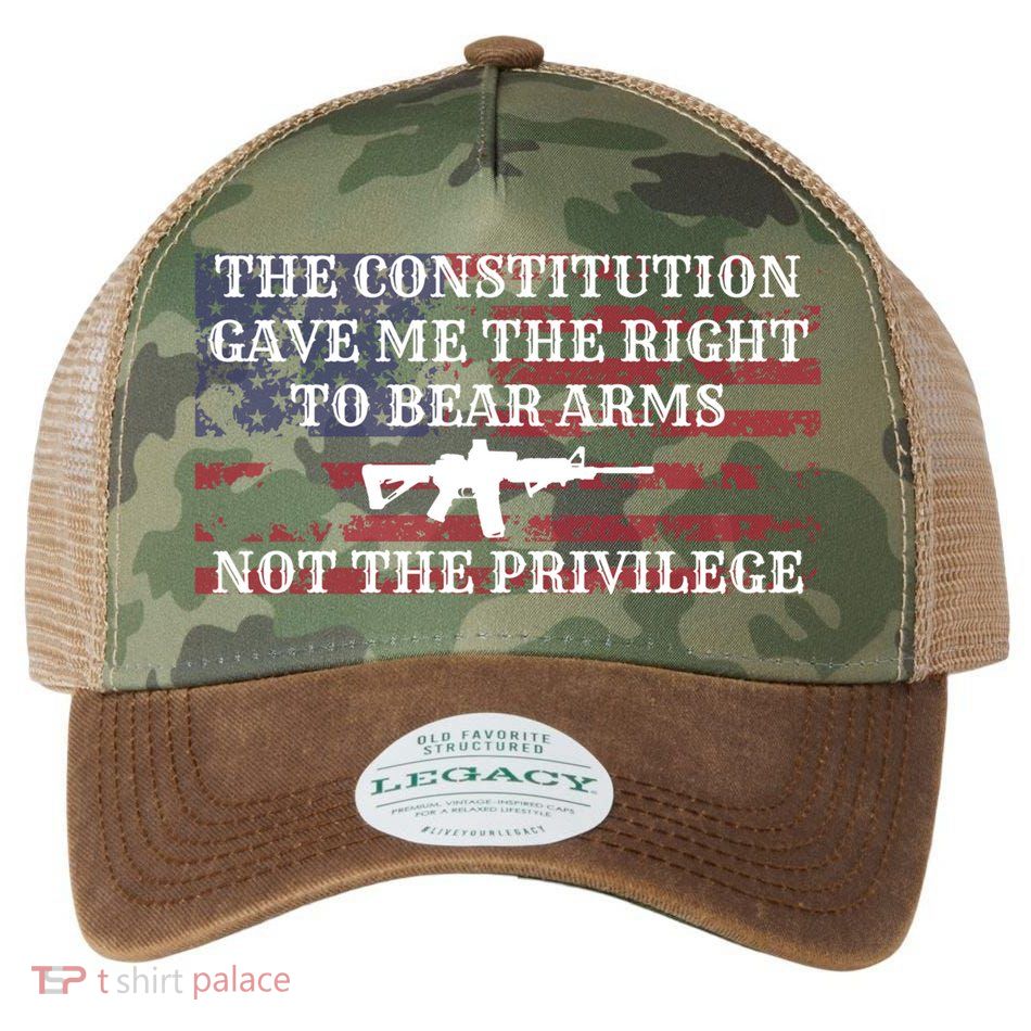Usa Flag Constitution 2a Tee Right Not The Privilege Gift Legacy Tie Dye Trucker Hat